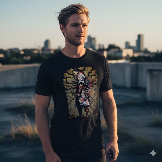 Lone Samurai T-Shirt – Honor in Shadows Tri-Blend Shirt