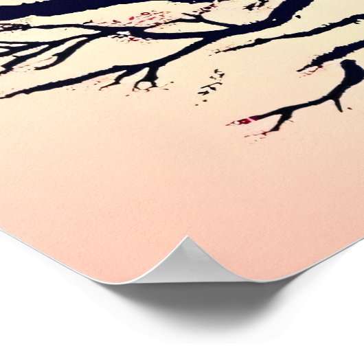 Lone Samurai Unter dem Sakura Mond Poster (Ecke)