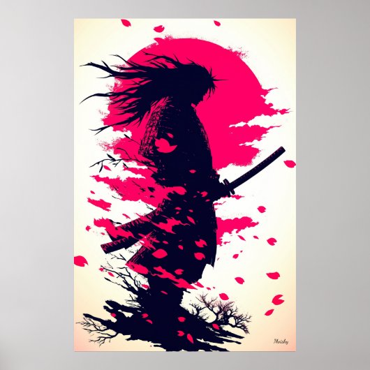 Lone Samurai Unter dem Sakura Mond Poster (Vorne)