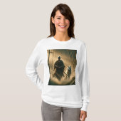 Lone Samurai & White Wolf ⚔️ 🐺 - Epic Fantasy T-S T-Shirt (Vorne ganz)