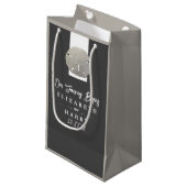 Lone Sand Dollar - Charcoal Gray - Beach Wedding Kleine Geschenktüte (Vorderseite Schrägansicht)