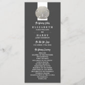 Lone Sand Dollar, Charcoal Gray, Hochzeitsprogramm Programm (Vorderseite)