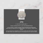 Lone Sand Dollar - Holzkohle Grau - Hochzeitsdetai Begleitkarte (Vorderseite)