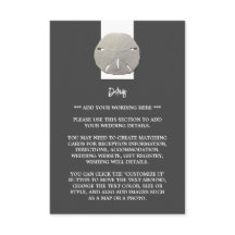 Lone Sand Dollar - Holzkohle Grau - Hochzeitsdetai