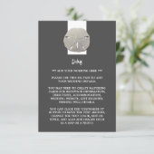 Lone Sand Dollar - Holzkohle Grau - Hochzeitsdetai Begleitkarte (Stehend Vorderseite)