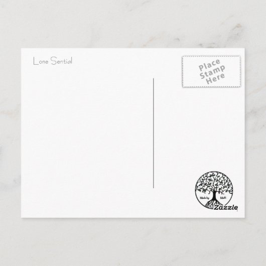 "Lone Sentinel" Postkarte (Rückseite)