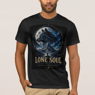 Lone Soul Wolf – Mondlicht-Fantasy-Wolf-T-Shirt T-Shirt