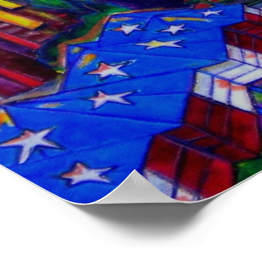 Lone Star Abend Print Poster (Ecke)