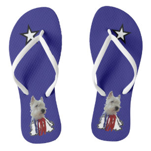 Lone Star - American Flag Westie Badesandalen
