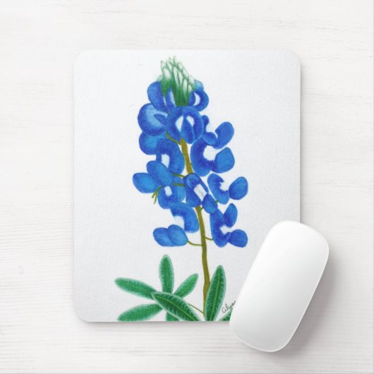 Lone Star Bluebonnet Mousepad (Mit Mouse)