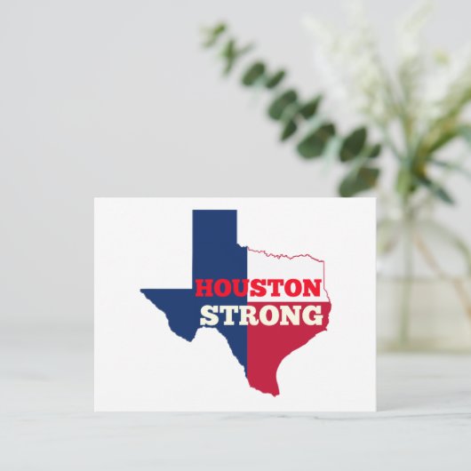 Lone Star "Houston Strong" Postkarte (Stehend Vorderseite)