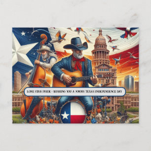 Lone Star Prix : Unabhängigkeitstag in Texas Postkarte