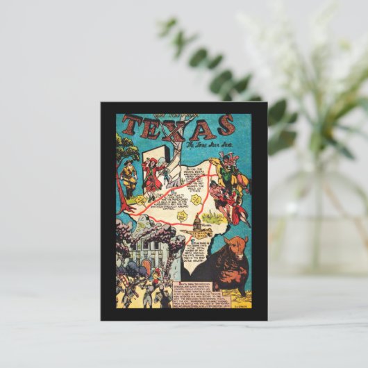 Lone Star Staat Postkarte (Stehend Vorderseite)