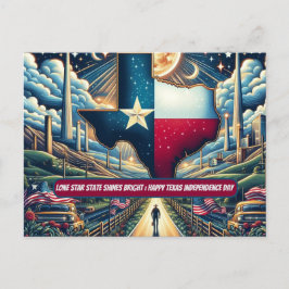 Lone Star Staat Shines Bright happy Texas day Postkarte