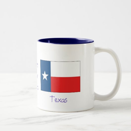 Lone Star Staat-Texas Zweifarbige Tasse (Rechts)