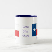 Lone Star Staat-Texas Zweifarbige Tasse (Mittel)