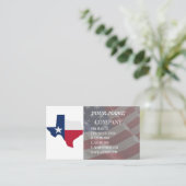 Lone Star Texas Flag und Karte (Stehend Vorderseite)