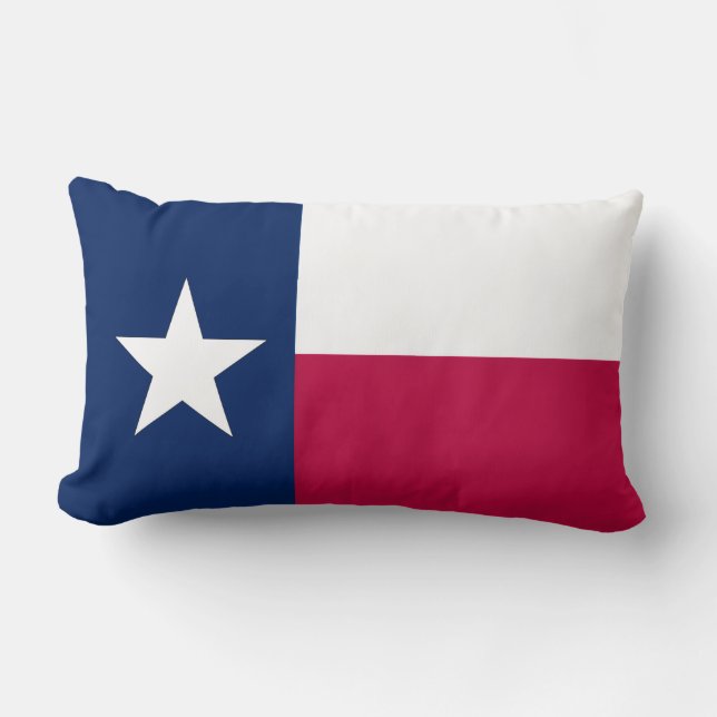 Lone Star Texas State Flag Throw Pillow (3 Sizes) Lendenkissen (Vorderseite)