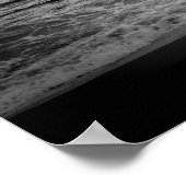Lone Surfer B&W Poster (Ecke)