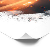 Lone Survivor in einer postapokalyptischen Stadt Poster (Ecke)