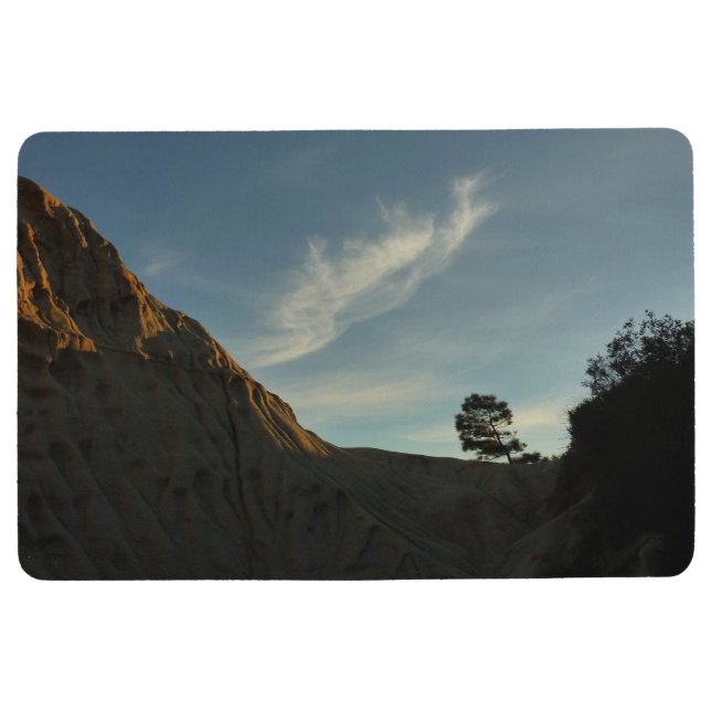 Lone Torrey Pine California Sunset Landschaft Bodenmatte (Vorderseite)