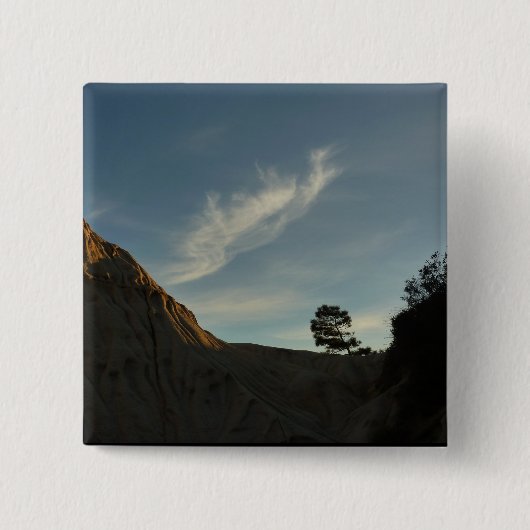 Lone Torrey Pine California Sunset Landschaft Button (Vorderseite)
