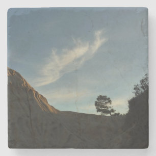 Lone Torrey Pine California Sunset Landschaft Steinuntersetzer