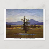 Lone Tree by Caspar David Friedrich Postkarte (Vorderseite)