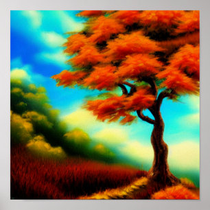 Lone Tree by Forest Poster