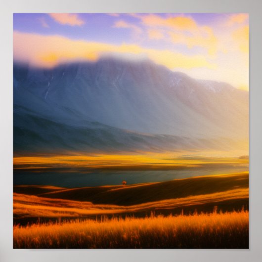 Lone Tree by Mountain Poster (Vorne)