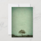 Lone Tree Green Wedding RSVP Karte (Rückseite)