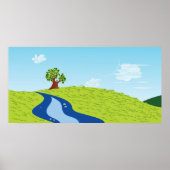 Lone Tree Illustration Poster (Vorne)