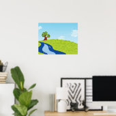 Lone Tree Illustration Poster (Heimbüro)
