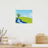 Lone Tree Illustration Poster (Küche)