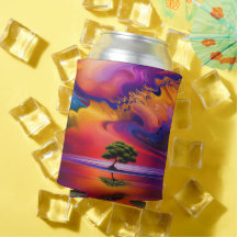 Lone Tree in Wasser farbenfroher Himmel Personalis