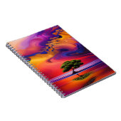 Lone Tree in Water bunter Himmel Notizblock (Rechte Seite)