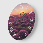 Lone Tree North York Moors National Park England Große Wanduhr (Winkel)