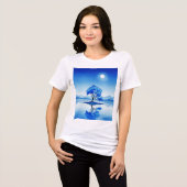 Lone tree on a small island Tri-Blend shirt (Vorderseite voll)