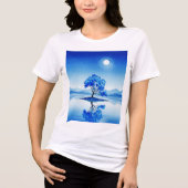 Lone tree on a small island Tri-Blend shirt (Vorderseite)