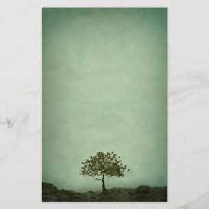 Lone Tree Sea Green Wedding Briefpapier