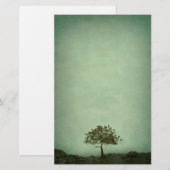 Lone Tree Sea Green Wedding Briefpapier (Vorne/Hinten)