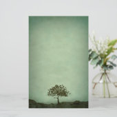 Lone Tree Sea Green Wedding Briefpapier (Stehend Vorderseite)