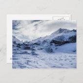 Lone Trekker im dicken Bergschnee (Himalaya) Postkarte (Vorne/Hinten)