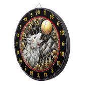 Lone White Wolf verkörpert Wilden Geist Dartscheibe (Vorderseite rechts)