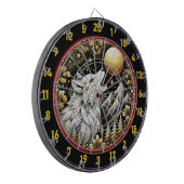 Lone White Wolf verkörpert Wilden Geist Dartscheibe (Vorderseite Links)