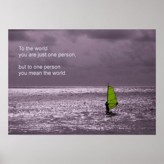Lone Windsurfer - Freundschaft Poster (Vorne)