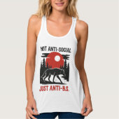 Lone Wolf Code – Nicht asozial, nur gegen Schwachs Tank Top (Vorderseite)