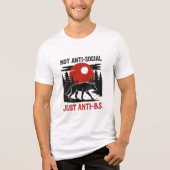 Lone Wolf Code – Nicht asozial, nur gegen Schwachs Tri-Blend Shirt (Vorderseite)