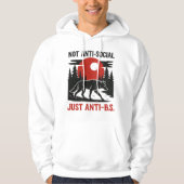 Lone Wolf Code – Not Anti-Social, Just Anti-B.S. Hoodie (Vorderseite)