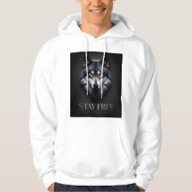 Lone Wolf Design - Bleibe Freie Hoodie